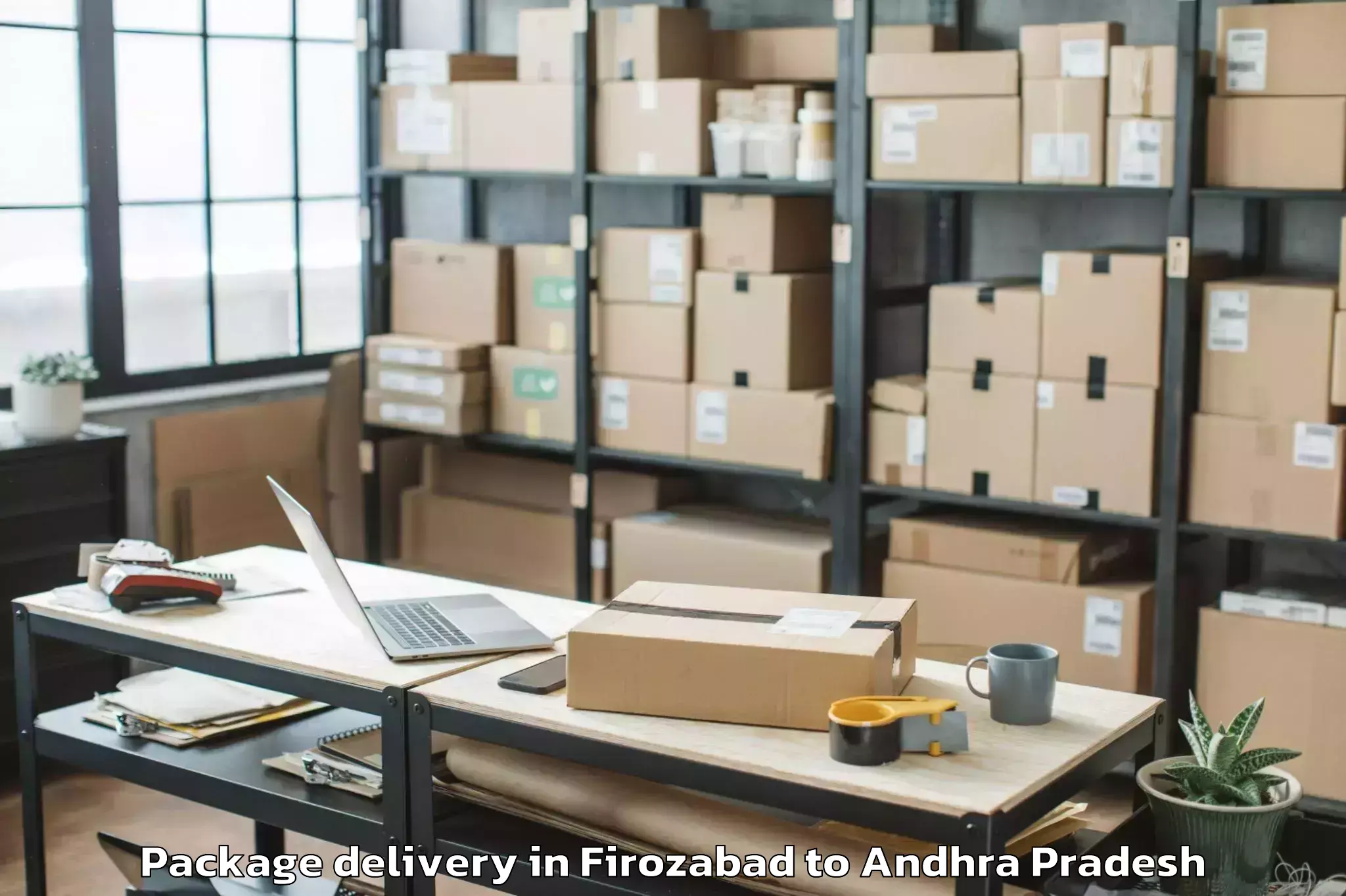 Professional Firozabad to Peda Araveedu Package Delivery